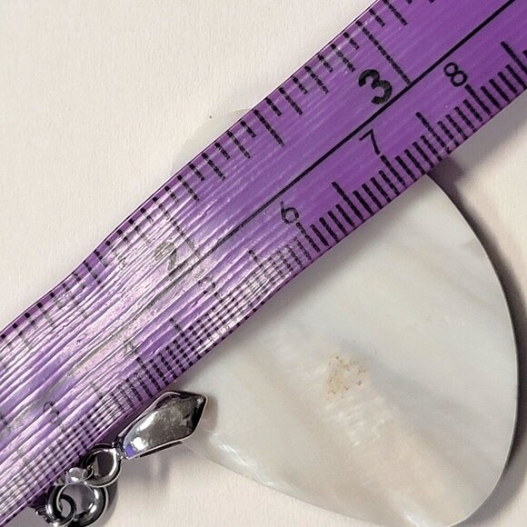 Mens Genuine Abalone Shell Pendant Necklace Triangular Abalone Pendant Short - Picture 8 of 10